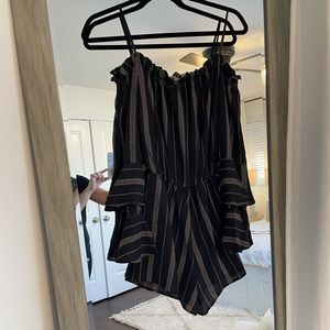 Black Dress Romper - Size Small